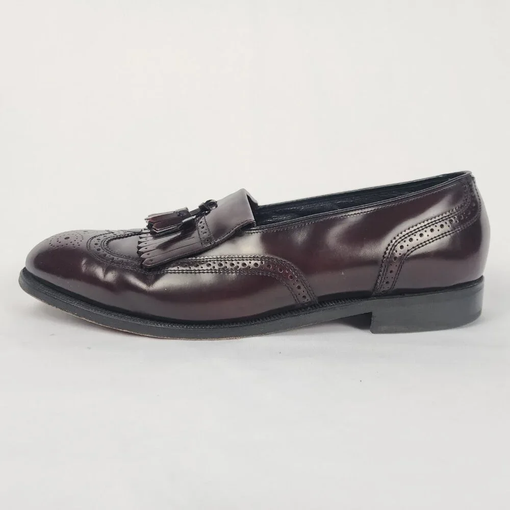 Florsheim Men's 10.5‎ Lexington Wingtip Dress Shoe Tassel Burgundy Leather